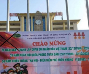 Vụ panô tuyên truyền có hình cờ Trung Quốc: Danh tính 2 cán bộ trường Đại học bị đình chỉ