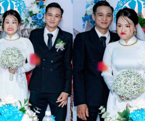 Nhận ảnh cưới, cô dâu 'méo mặt' vì biểu cảm của mình
