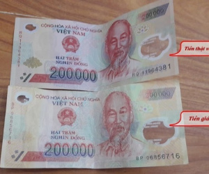 Cách phân biệt tiền thật với tiền giả