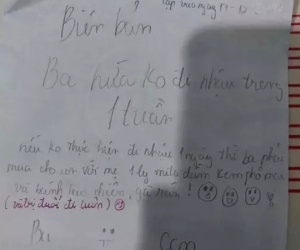 Con gái lập biên bản 'phạt nóng' bố vì đi nhậu về khuya, hình phạt khiến ai nấy bật cười