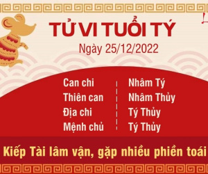 Tử vi Chủ Nhật ngày 25/12/2022 của 12 con giáp: Tí đề phòng tiểu nhân, Sửu đón tài lộc