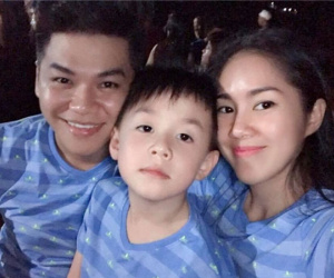 Lê Phương 'tan chảy' trước khoảnh khắc đầy ấm áp giữa chồng và con riêng