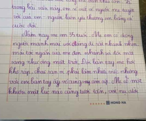 Thương mẹ có khối u trong đầu, cậu hoc dồn hết tình cảm vào bài văn: Bữa cơm chỉ cần có món ăn mẹ nấu...