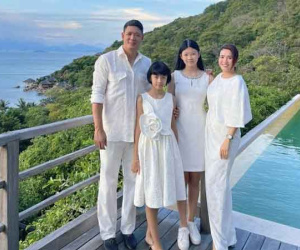 Con gái Bình Minh 13 tuổi cao 1m73, da trắng như bông bưởi, em gái làn da khác hẳn