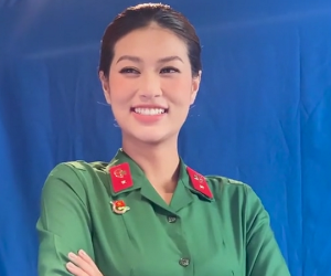 Thiên Ân, Linh Ngọc Đàm duyên dáng với quân phục Sao Nhập Ngũ 2023