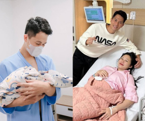 Cầu thủ Trần Đình Trọng hạnh phúc đón con trai đầu lòng ngày đầu năm mới, anh em cầu thủ thi nhau chúc mừng