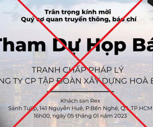 'Nội chiến tại Xây dựng Hòa Bình': Lan truyền thông tin họp báo tranh chấp
