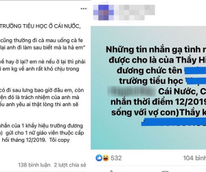 Hiệu trưởng nhắn tin ‘yêu thương’ với nữ giáo viên phải giải trình 2 nội dung