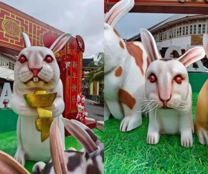 Hết hồn hình ảnh linh vật chào năm mới ở Indonesia