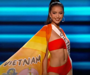 Ngọc Châu walk 'sập sàn' trong phần thi bikini bán kết Miss Universe: Cơ bụng đẹp 'nghẹt thở'
