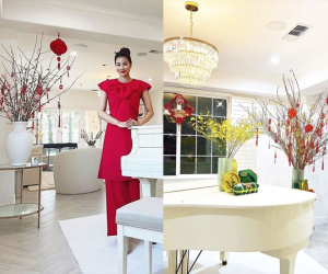 Trước thềm Tết nguyên đán, Phạm Hương khoe không gian biệt thự ngập sắc xuân