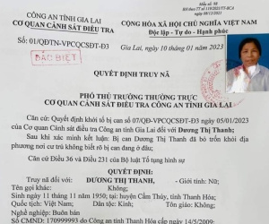 Phát lệnh truy nã đặc biệt cụ bà 73 tuổi vay 19 tỷ đồng rồi 'lặn mất tăm'