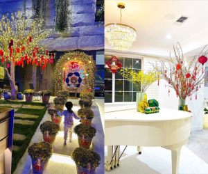 Phạm Hương, Quốc Trường và sao Việt trang hoàng mai, đào 'khủng' đón Tết