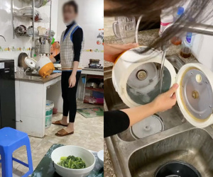 Vợ lấy nồi cơm điện ra giặt như quần áo chồng chỉ biết cười gượng: 'Có tiền mua nồi cơm mới chưa'