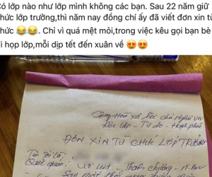 Quá mệt mỏi khi kêu gọi họp lớp dịp Tết đến, chàng trai làm đơn xin từ chức lớp trưởng sau 22 năm