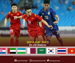 U23 Việt Nam và Thái Lan tham dự Doha Cup 2023