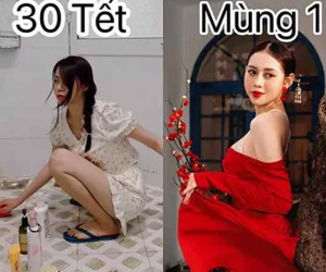 Giật mình không nhận ra dàn hot girl đình đám về quê đón Tết