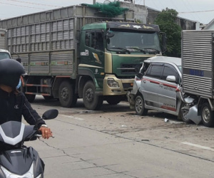 Va chạm liên hoàn giữa thành phố, nhiều người bị thương