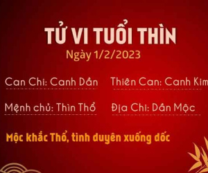 Tử vi thứ 4 ngày 01/02/2023 của 12 con giáp: Ngọ được giúp đỡ, Thìn tình duyên xuống dốc