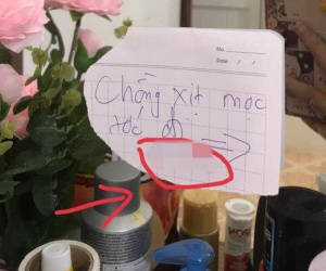 Vợ tế nhị viết mẩu giấy nhắc chồng 'xịt thuốc mọc tóc' và lời hồi đáp gây bất ngờ của chồng