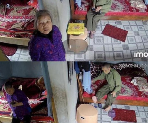 Cười ra nước mắt với khoảnh khắc cụ bà nhìn camera rồi gọi con cháu ở xa: 'Có đứa mô đó không, alo alo'