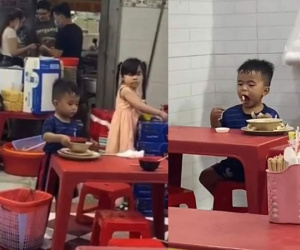 Dân tình thích thú với hình ảnh bé trai thoăn thoắt giúp bố mẹ dọn quán, thao tác chuyên nghiệp hơn cả người lớn