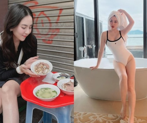 Mai Ngọc dậy sớm dạo phố, Bảo Thy khoe dáng với bikini