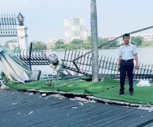 Vũ Khắc Tiệp gặp 'vận đen' đầu năm, cổng biệt thự triệu đô bị tông sập