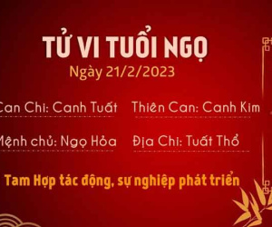 Tử vi thứ 3 ngày 21/02/2023 của 12 con giáp: Ngọ công việc thuận lợi, Dậu bị chơi xấu