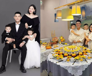 Em gái Quang Vinh cực giàu, làm sinh nhật cho con chuẩn rich kid