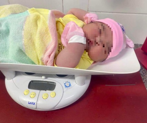 Bé gái sơ sinh chào đời với cân nặng 'khủng' 6kg