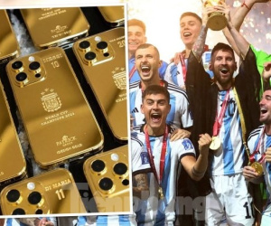 Messi chơi lớn, chi 5 tỷ để mua 35 iPhone mạ vàng tặng ĐT Argentina