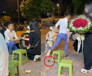 Cầu hôn thất bại, chàng trai vứt nhẫn xuống vỉa hè rồi bỏ đi