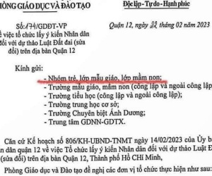 Sự thật về văn bản lấy ý kiến trẻ mẫu giáo, mầm non về dự thảo Luật Đất đai