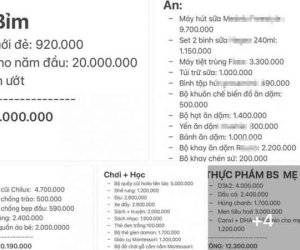 Mẹ bỉm công khai bảng chi phí nuôi con 10 tháng 120 triệu đồng, nhiều chị em nói 'Xem xong không dám đẻ'
