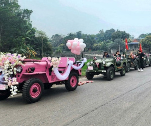 Tạm giữ 6 xe Jeep trong đoàn xe rước dâu ở Thái Nguyên