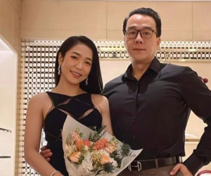 Được gợi ý 'nên chọn người đàn ông xứng với nét đẹp trời ban', vợ 'vua cá Koi' khéo léo trả lời
