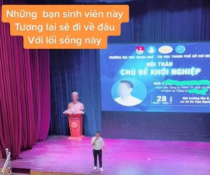 Sinh viên phản ứng vì diễn giả đi muộn, phát ngôn phản cảm