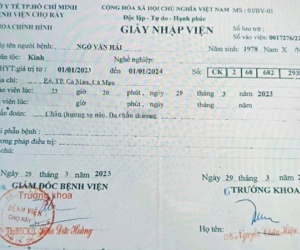 CẢNH BÁO: Bệnh viện Chợ Rẫy lại bị giả giấy nhập viện