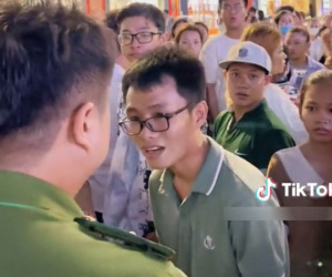 TP HCM: Bị đám đông bao vây trên phố đi bộ Nguyễn Huệ, anh công an nói lời cảm động