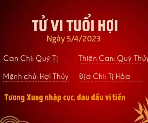 Tử vi thứ 4 ngày 05/04/2023 của 12 con giáp: Ngọ thuận buồm xuôi gió, Hợi đau đầu vì tiền