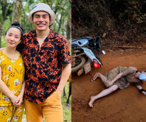 Lê Dương Bảo Lâm đăng ảnh bà xã ngã sõng soài vì tin tưởng tay lái của chồng, netizen cảm thán: 'Đúng là người chồng mẫu mực'