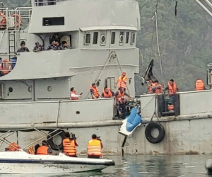 Ngư dân Hải Phòng: Trực thăng quay 2 vòng trên núi rồi lao xuống biển và phát nổ