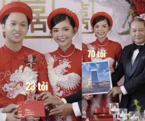 Gia thế 'không phải dạng vừa' của cô dâu nhận 100 tỷ của hồi môn ngày cưới, bố mẹ còn tặng cả xe cứu thương hỗ trợ cộng đồng