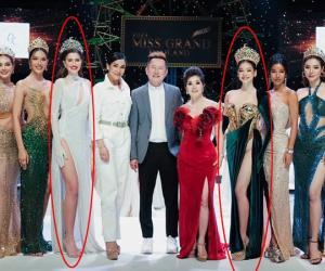 Mr. Nawat 'mất tập trung' khi nhìn thấy Hoa hậu Engfa mặc váy xẻ quá đà