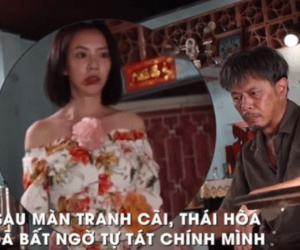 Thái Hòa liên tục tự tát 40 cái khiến Thu Trang choáng váng
