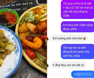 Lần đầu hẹn hò hết 226 nghìn đồng, chàng trai hào phóng đề nghị 'đưa anh 100k thôi cũng được', thái độ sòng phẳng của cô gái được dân tình vỗ tay rần rần