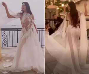 Vợ Tây của Bùi Tiến Dũng khoe clip hậu trường, lộ vóc dáng thật