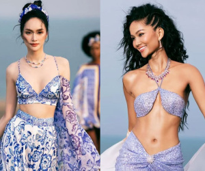 Hương Giang lần đầu catwalk sau ồn ào chưa được cấp phép, so kè cơ bụng với H'Hen Niê