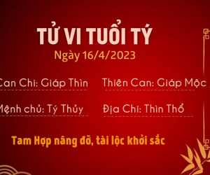 Tử vi Chủ Nhật ngày 16/04/2023 của 12 con giáp: Tý đón tài lộc, Sửu đề phòng tiểu nhân